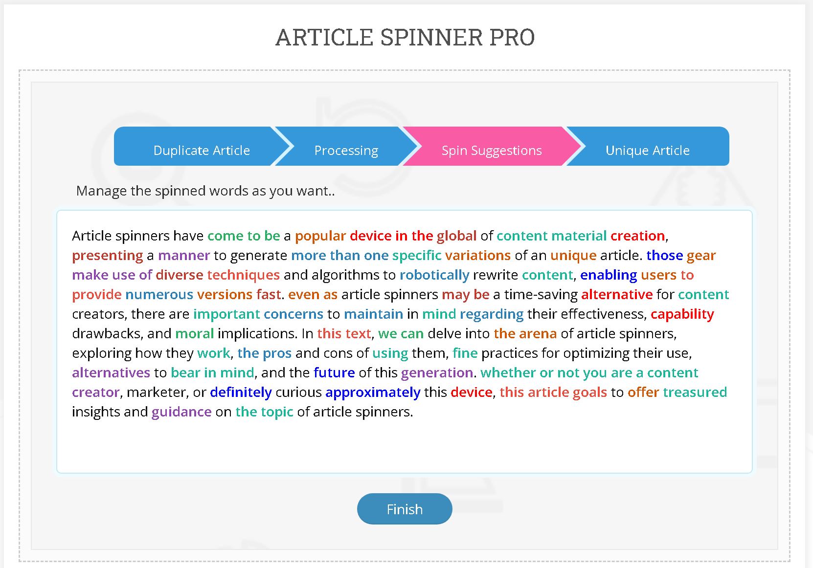 Article Spinner Pro